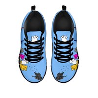 Load image into Gallery viewer, Designs by MyUtopia Shout Out:Nekos Chasing Mouse Droid - Women&#39;s Running Shoes,Blue / Black / Ladies US5 (EU35),Running Shoes
