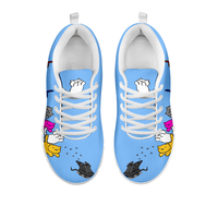 Load image into Gallery viewer, Designs by MyUtopia Shout Out:Nekos Chasing Mouse Droid - Women&#39;s Running Shoes,Blue / White / Ladies US5 (EU35),Running Shoes
