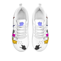 Load image into Gallery viewer, Designs by MyUtopia Shout Out:Nekos Chasing Mouse Droid - Women&#39;s Running Shoes,White / White / Ladies US5 (EU35),Running Shoes
