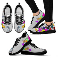 Load image into Gallery viewer, Designs by MyUtopia Shout Out:Nekos Chasing R2-D2 - Women&#39;s Running Shoes
