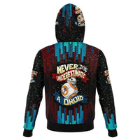 Load image into Gallery viewer, Designs by MyUtopia Shout Out:Never Underestimate a Droid Fleece Lined Fashion Pullover Hoodie
