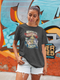 Load image into Gallery viewer, Designs by MyUtopia Shout Out:Never Underestimate a Droid Group Unisex Jersey Short-Sleeve T-Shirt
