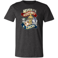 Load image into Gallery viewer, Designs by MyUtopia Shout Out:Never Underestimate a Droid Group Unisex Jersey Short-Sleeve T-Shirt,X-Small / Dark Grey Heather,T-Shirts
