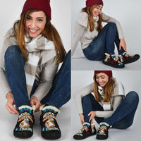 Load image into Gallery viewer, Designs by MyUtopia Shout Out:Never Underestimate a Droid Winter Nylon Slip-on Sneakers
