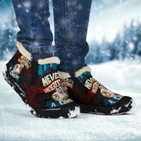 Load image into Gallery viewer, Designs by MyUtopia Shout Out:Never Underestimate a Droid Winter Nylon Slip-on Sneakers
