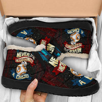 Load image into Gallery viewer, Designs by MyUtopia Shout Out:Never Underestimate a Droid Winter Nylon Slip-on Sneakers

