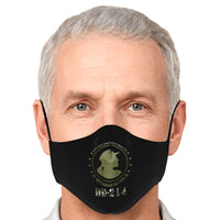 Load image into Gallery viewer, Designs by MyUtopia Shout Out:Never Underestimate a Woman with a DD-214 Retired Army Veteran Fitted Face Mask w. Adjustable Ear Loops
