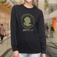 Load image into Gallery viewer, Designs by MyUtopia Shout Out:Never Underestimate A Woman With DD-214 Long Sleeve Ultra Cotton T-Shirt

