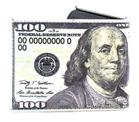Load image into Gallery viewer, Designs by MyUtopia Shout Out:New 100-Dollar Bill Benjamin Vegan Leather Bifold Men's Wallet with Flip Up ID Window
