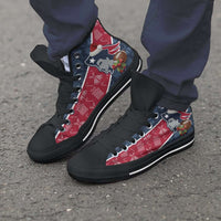 Load image into Gallery viewer, Designs by MyUtopia Shout Out:New England Patriots Christmas Football Pattern Canvas High Top Shoes
