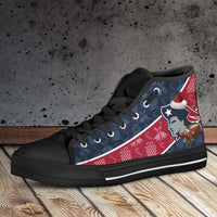Load image into Gallery viewer, Designs by MyUtopia Shout Out:New England Patriots Christmas Football Pattern Canvas High Top Shoes
