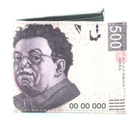 Load image into Gallery viewer, Designs by MyUtopia Shout Out:New Mexican 500 Peso Note Vegan Leather Bifold Men&#39;s Wallet with Flip Up ID Window
