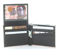 Load image into Gallery viewer, Designs by MyUtopia Shout Out:New Mexican 500 Peso Note Vegan Leather Bifold Men&#39;s Wallet with Flip Up ID Window
