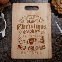 Load image into Gallery viewer, Designs by MyUtopia Shout Out:New Orleans Football Christmas Engraved Cutting Board
