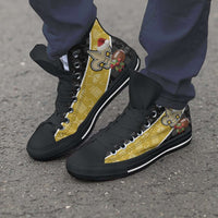 Load image into Gallery viewer, Designs by MyUtopia Shout Out:New Orleans Saints Christmas Football Pattern Canvas High Top Shoes
