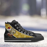 Load image into Gallery viewer, Designs by MyUtopia Shout Out:New Orleans Saints Christmas Football Pattern Canvas High Top Shoes
