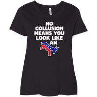 Load image into Gallery viewer, Designs by MyUtopia Shout Out:No Collusion Means Ladies&#39; Plus Size Curvy T-Shirt,Black / Plus 1X,T-Shirts
