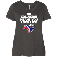 Load image into Gallery viewer, Designs by MyUtopia Shout Out:No Collusion Means Ladies&#39; Plus Size Curvy T-Shirt,Vintage Smoke / Plus 1X,T-Shirts
