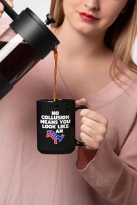 Load image into Gallery viewer, Designs by MyUtopia Shout Out:No Collusion Means Trump Humor Ceramic Coffee Mug

