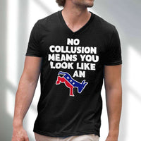 Load image into Gallery viewer, Designs by MyUtopia Shout Out:No Collusion Means Trump Humor Men&#39;s Printed V-Neck T-Shirt
