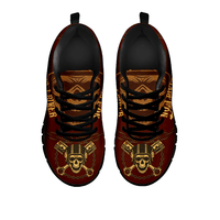 Load image into Gallery viewer, Designs by MyUtopia Shout Out:No.1 Biker Dad - Men&#39;s Running Shoes (D),Men&#39;s / Mens US5 (EU38) / Maroon/Brown,Running Shoes
