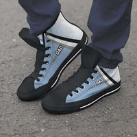 Load image into Gallery viewer, Designs by MyUtopia Shout Out:North Carolina DAD Basketball Fan Canvas High Top Shoes
