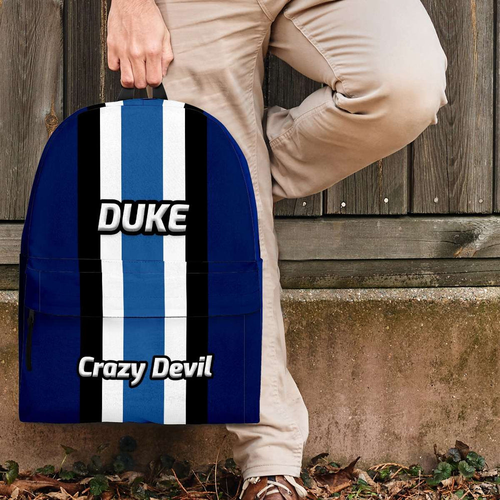 Designs by MyUtopia Shout Out:North Carolina Duke Crazy Devil Basketball Fans Backpack