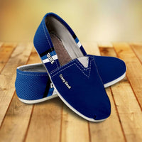 Load image into Gallery viewer, Designs by MyUtopia Shout Out:North Carolina Duke Crazy Devil Basketball Fans Casual Canvas Slip on Shoes Women&#39;s Flats
