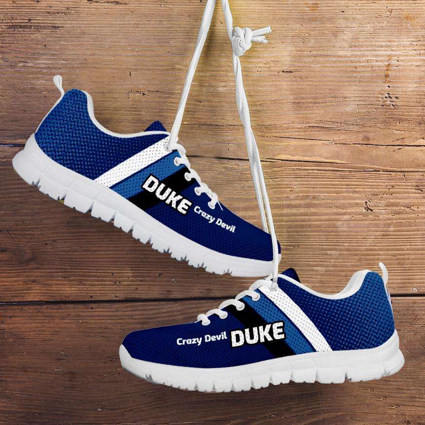 Designs by MyUtopia Shout Out:North Carolina Duke Crazy Devil Basketball Fans Running Shoes