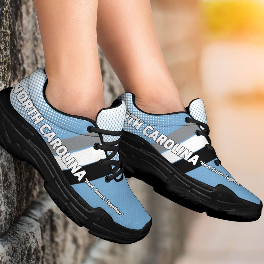 Designs by MyUtopia Shout Out:North Carolina #Hard Smart Together Chunky Sneakers