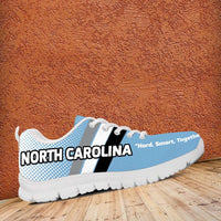 Load image into Gallery viewer, Designs by MyUtopia Shout Out:North Carolina Hard Smart Together Tar Heels Basketball Fan Running Shoes
