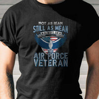 Load image into Gallery viewer, Designs by MyUtopia Shout Out:Not As Lean Still as Mean Air Force Veteran Unisex T-Shirt
