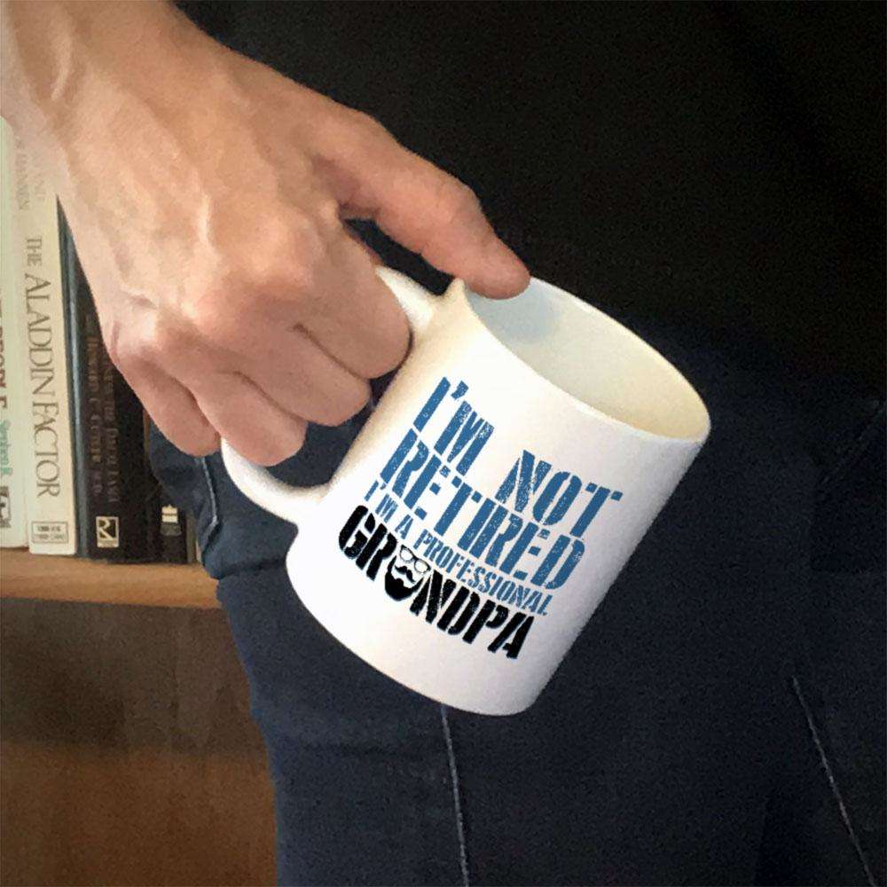 Designs by MyUtopia Shout Out:Not Retired. I'm A Professional Grandpa White Coffee Mug
