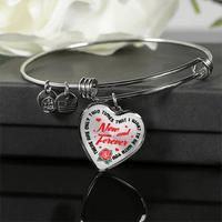 Load image into Gallery viewer, Designs by MyUtopia Shout Out:Now and Forever Heart Bangle,Adjustable Bangle / No / Silver,Necklace
