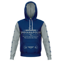 Load image into Gallery viewer, Designs by MyUtopia Shout Out:Num 1 Dad, Indianapolis Fan, Football Fan, Premium Hooded Sweatshirt,XS / Blue,Pullover Hoodie - AOP
