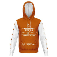Load image into Gallery viewer, Designs by MyUtopia Shout Out:Num 1 Dad, Texas Fan, Football Fan, Premium Hooded Sweatshirt,XS / Orange,Pullover Hoodie - AOP
