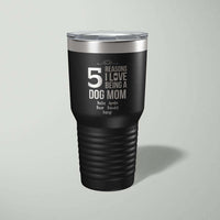 Load image into Gallery viewer, Designs by MyUtopia Shout Out:Num Of Reasons I love Being a Dog Mom Personalized Laser Engraved 30 Oz Stainless Steel Drink Tumbler
