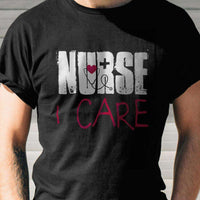 Load image into Gallery viewer, Designs by MyUtopia Shout Out:Nurse I Care Adult Unisex Black T-Shirt
