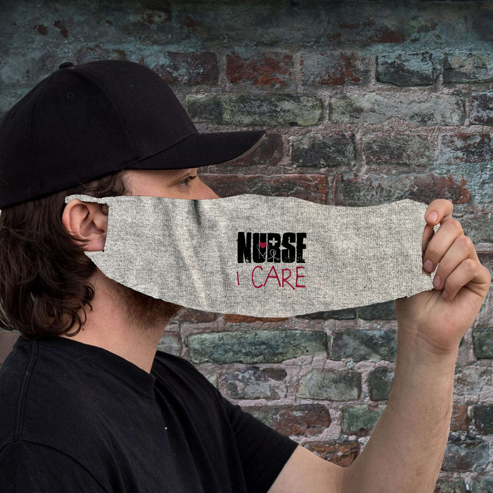 Designs by MyUtopia Shout Out:Nurse I Care Fabric Face Covering / Face Mask