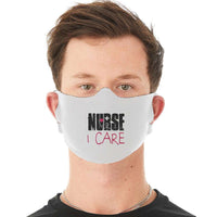 Load image into Gallery viewer, Designs by MyUtopia Shout Out:Nurse I Care Fabric Face Covering / Face Mask,White,Fabric Face Mask
