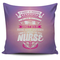 Load image into Gallery viewer, Designs by MyUtopia Shout Out:Nurse Title is Earned Pillowcases,Purple,Pillowcases
