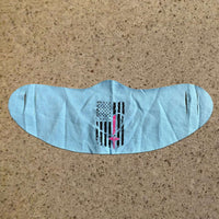 Load image into Gallery viewer, Designs by MyUtopia Shout Out:Nurse US Flag Fabric Face Covering / Face Mask,Light Blue,Fabric Face Mask
