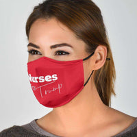 Load image into Gallery viewer, Designs by MyUtopia Shout Out:Nurses For Trump Adult Fabric Face Mask with Elastic Ear Loops
