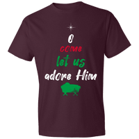 Load image into Gallery viewer, Designs by MyUtopia Shout Out:O Come Let Us Adore Him - Lightweight T-Shirt,Maroon / S,Adult Unisex T-Shirt
