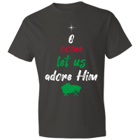 Load image into Gallery viewer, Designs by MyUtopia Shout Out:O Come Let Us Adore Him - Lightweight T-Shirt,Smoke / S,Adult Unisex T-Shirt
