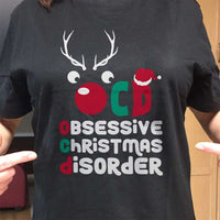 Load image into Gallery viewer, Designs by MyUtopia Shout Out:Obsessive Christmas Disorder Adult Unisex T-Shirt
