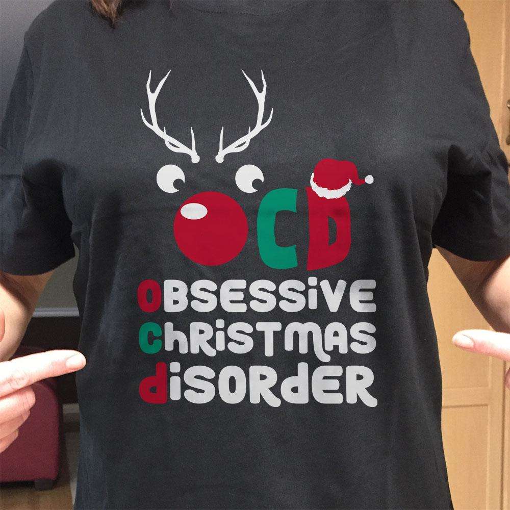 Designs by MyUtopia Shout Out:Obsessive Christmas Disorder Adult Unisex T-Shirt