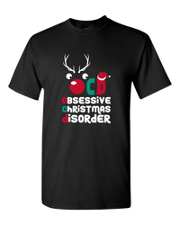 Load image into Gallery viewer, Designs by MyUtopia Shout Out:Obsessive Christmas Disorder Adult Unisex T-Shirt,S / Black,Adult Unisex T-Shirt

