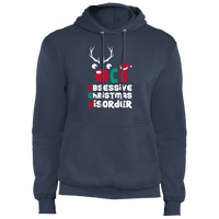Load image into Gallery viewer, Designs by MyUtopia Shout Out:OCD - Obsessive Christmas Disorder - Core Fleece Unisex Pullover Hoodie,Navy / S,Sweatshirts
