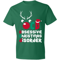 Load image into Gallery viewer, Designs by MyUtopia Shout Out:OCD - Obsessive Christmas Disorder - Lightweight Unisex T-Shirt,Kelly Green / S,Adult Unisex T-Shirt
